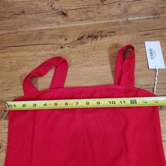 Reformation canyon knit top tank lipstick red size medium authentic sleeveless - Picture 6 of 7